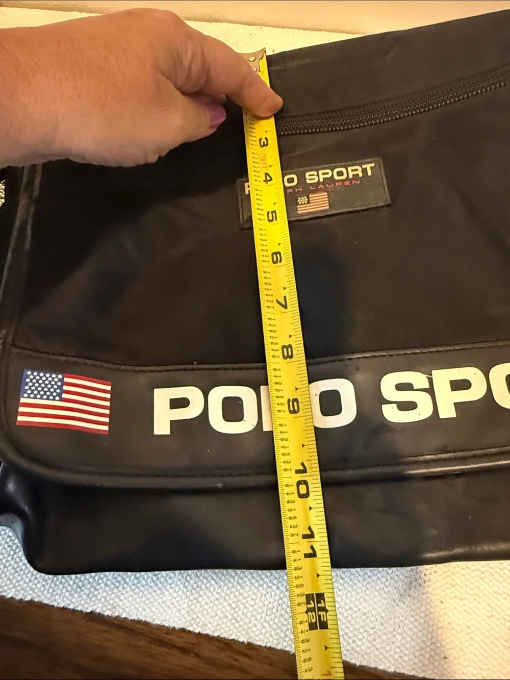 Vintage Polo Sport Ralph Lauren Navy Crossbody Messenger Bag 90’s Y2K